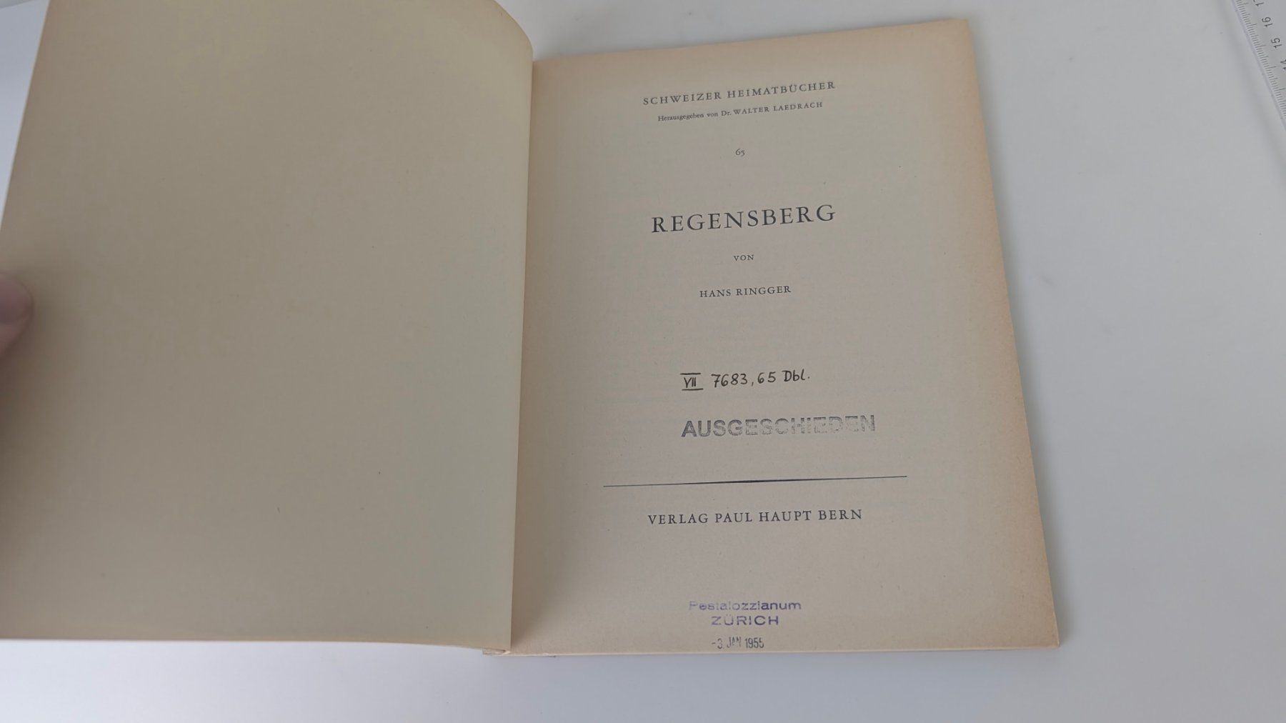 Bücher: Schweizer Heimatbücher: Regensberg 1954 – Gebraucht aus Zürich von axolottchen 3