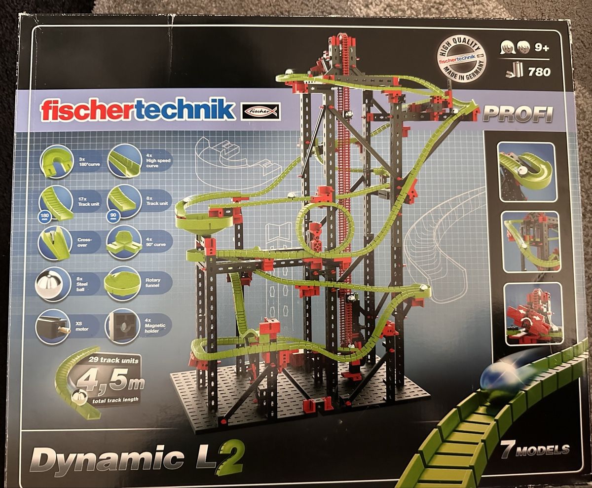Fischer Kit di costruzioni: Fischertechnik Dynamic L2 Kugelbahn, komplett, – Usato da Volketswil venduto da Fotohobby99