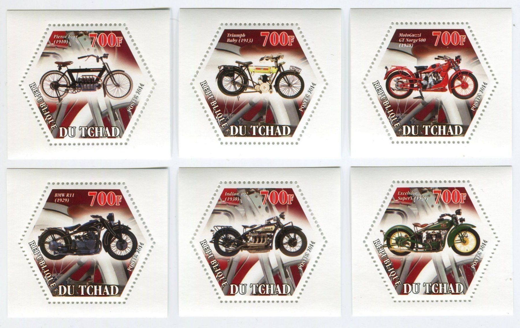 Tutti i francobolli: Briefmarken "Indian 402, BMW R11" Tschad – Nuovo e nell'imballaggio originale da Basel venduto da Butsch5
