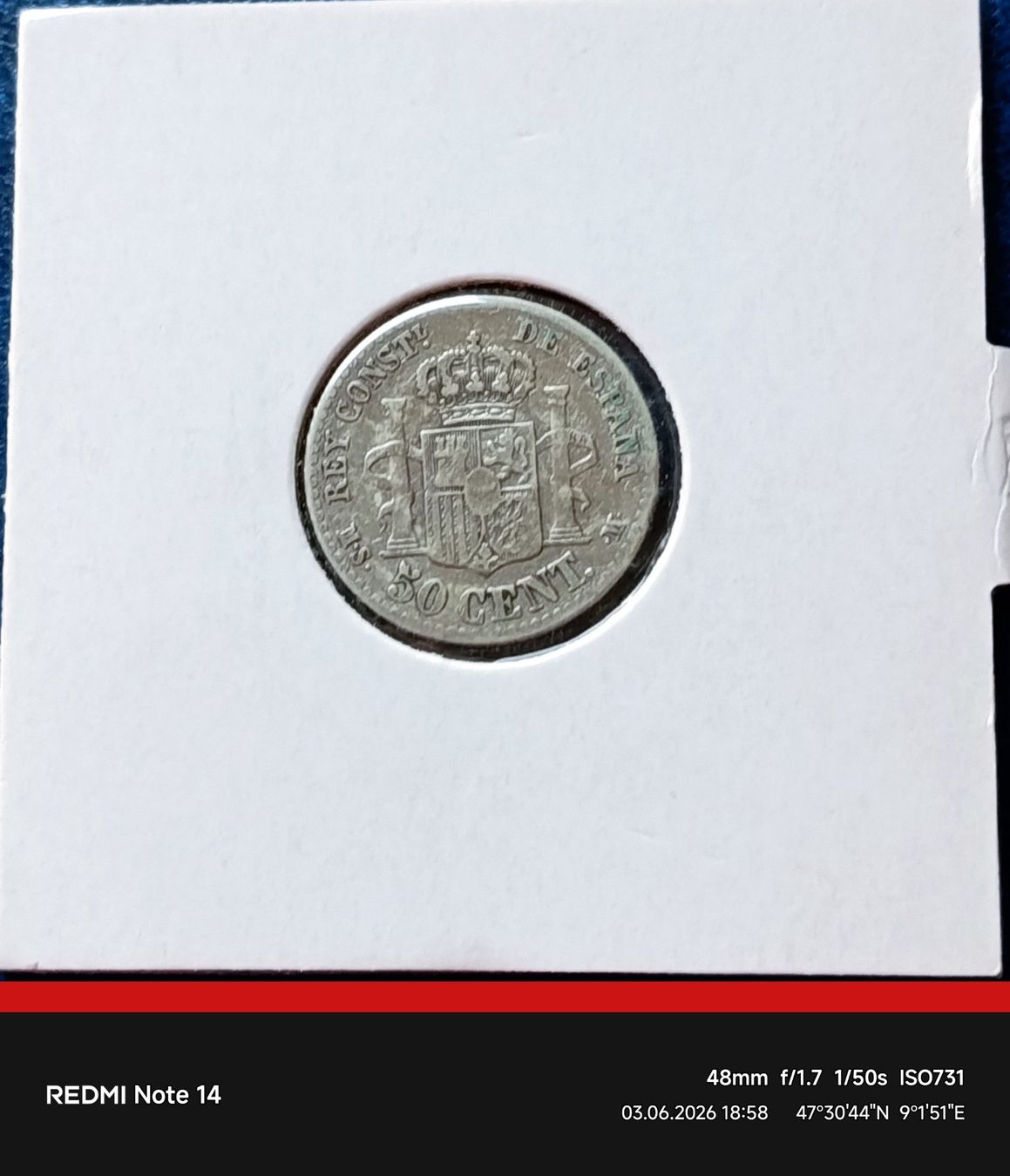 Tutti le monete: SPANIEN - ESPAÑA - 50 CENTIMOS 1880 - MS - M - SILBER 0.835 – Usato da Tobel venduto da fuertinero 3