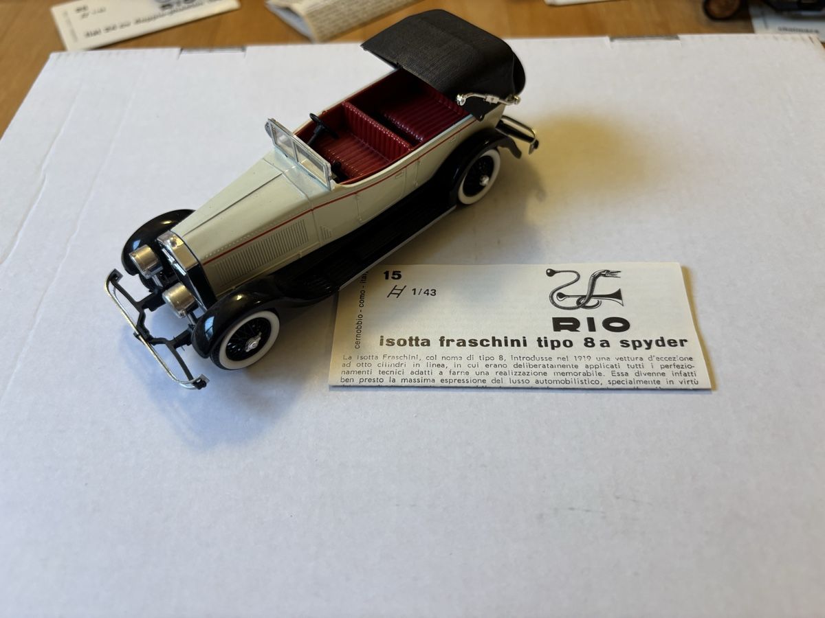 Rio Modellini d'auto: RIO Models 1:43 Oldtimer - Isotta Fraschini 8a Spyder – Nuovo (secondo la descrizione) da Zürich venduto da s0u9