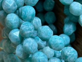 Strang echte Amazonite 8 mm diamond cut beads