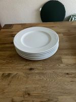 6 elegante weisse Speiseteller 31cm