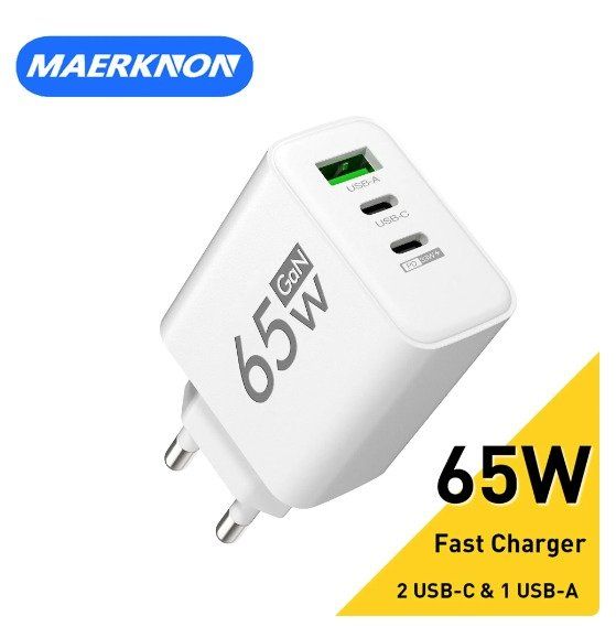 30W USB-C GaN Schnellladegerät – Kompakt, Faltbarer Stecker, Für IPhone, IPad, Galaxy, Grau