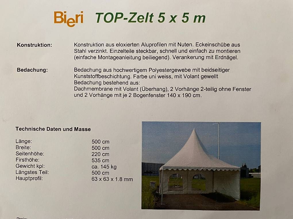 Zelte: Zelt – Gebraucht aus thalwil von res_tb