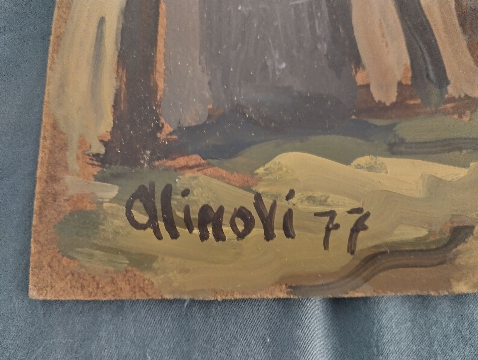 Gemälde: Gemälde signiert Alinovi 77 Landschaft – Gebraucht aus Niederwangen b. Bern von SimuzDarkuz 1