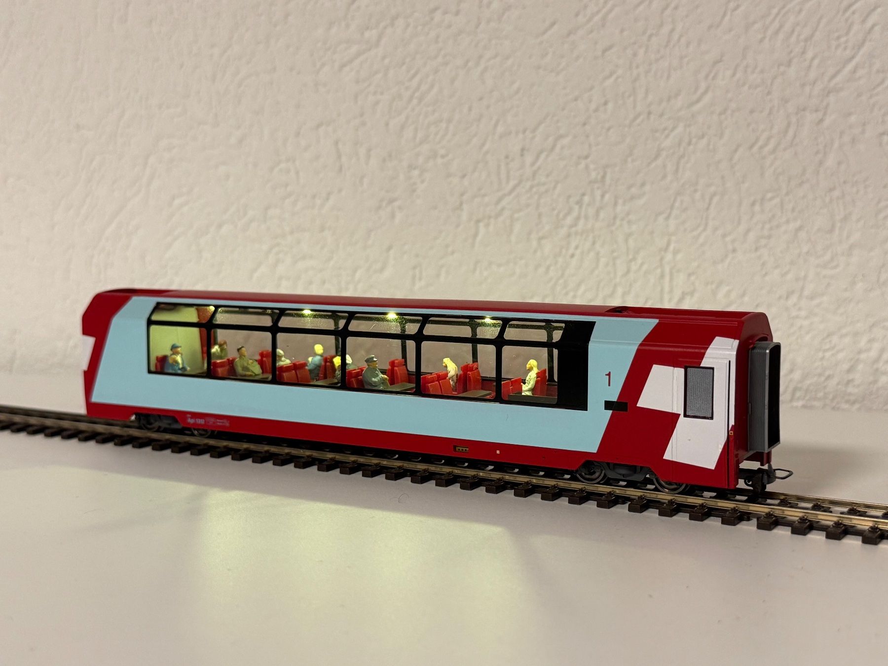 Bemo Modellini di ferrovie: Bemo Glacier Express Komplettzug mit Innenbeleuchtung – Usato da St. Gallen venduto da Modell1zu87 6