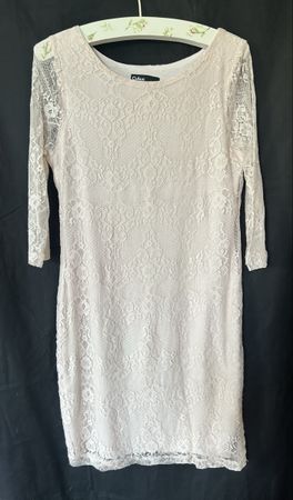 Cubus L Lace Dress - elegant cream/rose cocktail dress!