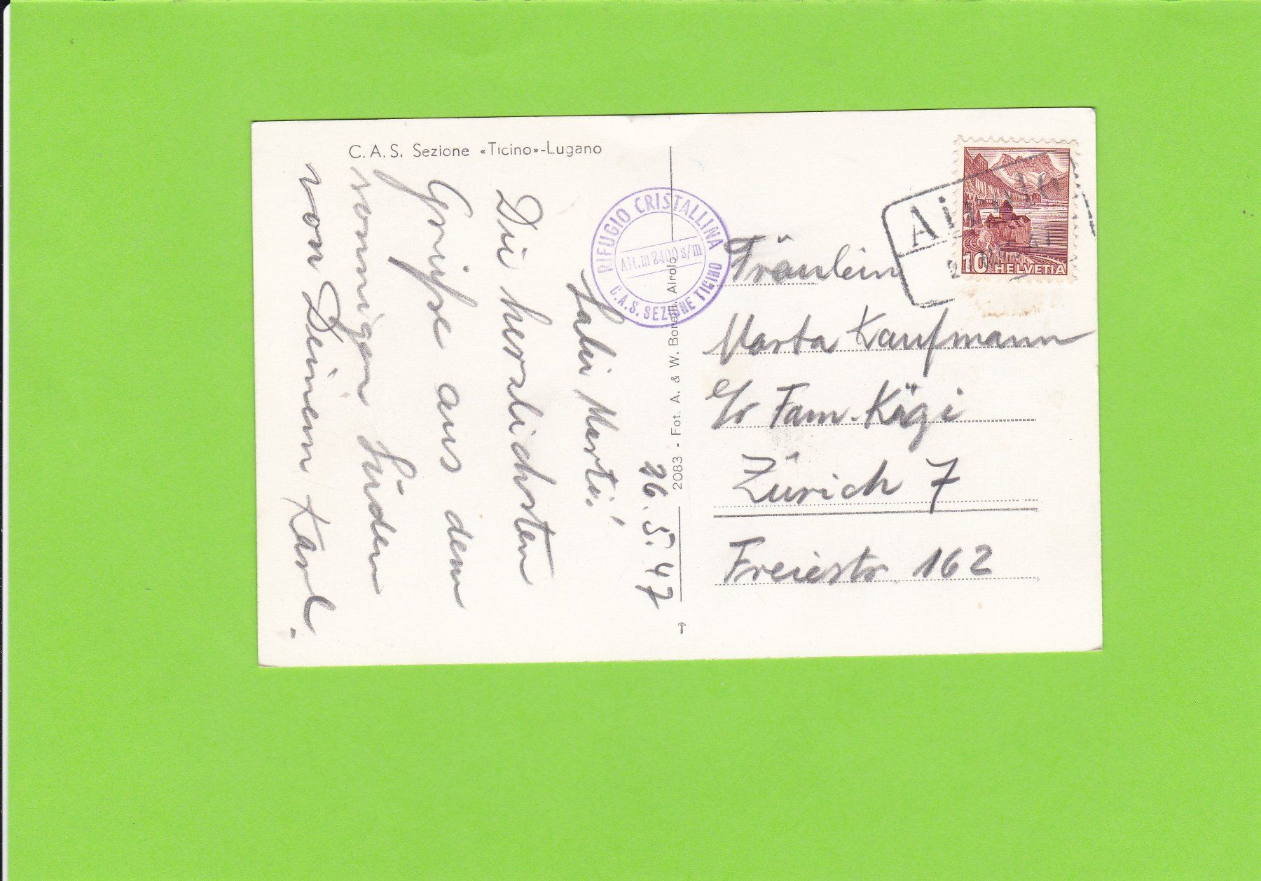 Cartoline postali: Ghiacciaio del Basodino – Usato da St. Peterzell venduto da neckertal 1