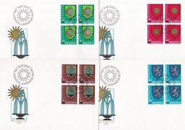 1980_J273-276_PJ Gemeindewappen_Sierre_Scuol_Wolf .._VB FDC!