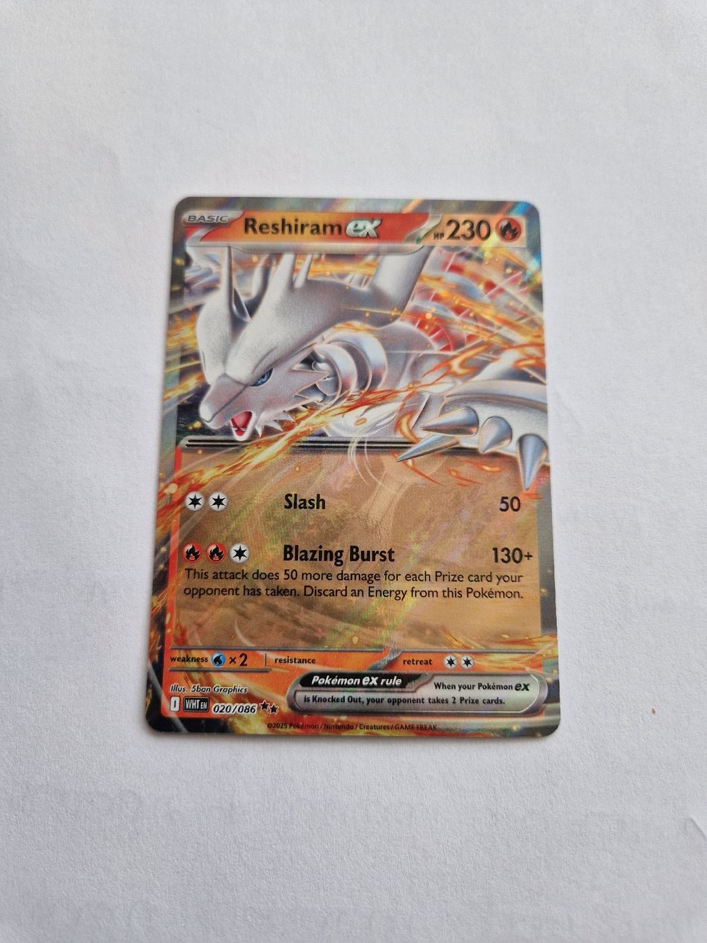 Pokémon Sammelbilder & Trading cards: Reshiram EX - White Flare - EN - Ab 1.- !! – Neu (gemäss Beschreibung) aus Romont FR von raj_sjv9