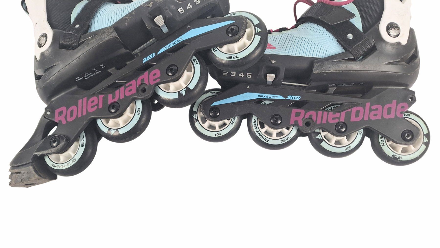 Pattini in linea & Pattini a rotelle: ROLLERBLADE MAXX Kids Grösse 33.0-36.5 Hellblau / Lila – Nuovo (secondo la descrizione) da Breitenbach venduto da Restwert_Breitenbach 9