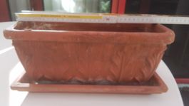 Garten Blumentopf Schale mit Untersetzer Terracota
