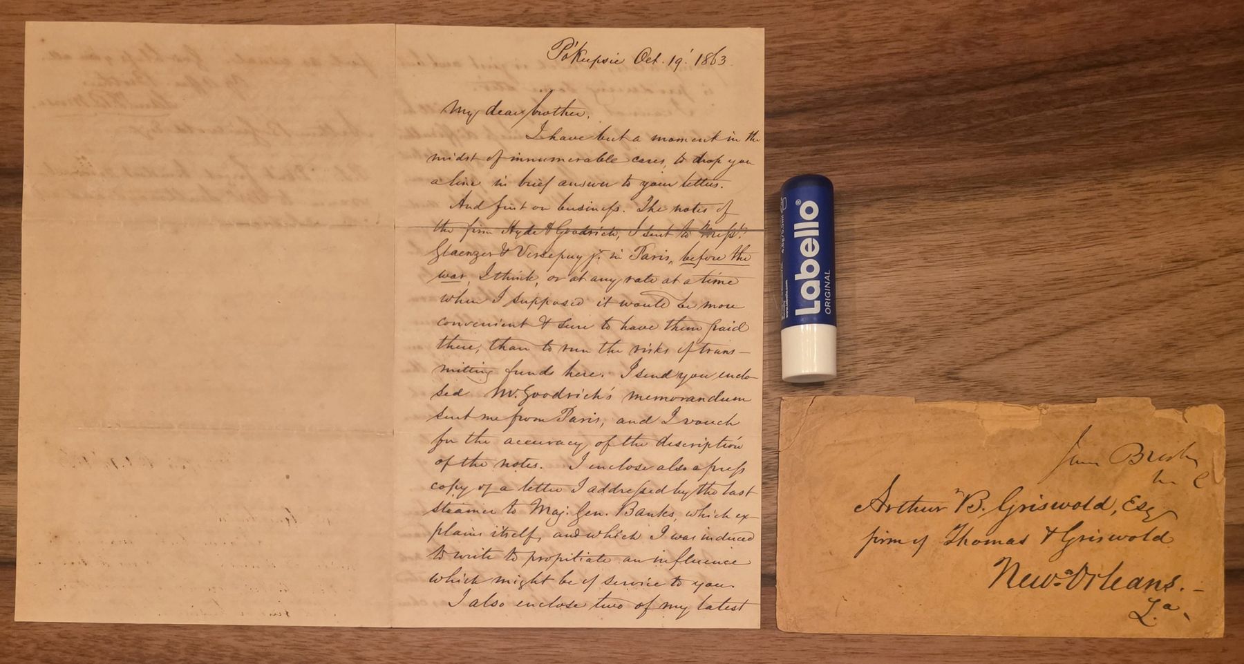 Autogramme: Samuel B. Morse Brief mit Couvert von 1863 – Neu (gemäss Beschreibung) aus Feldbach von gardenmagic