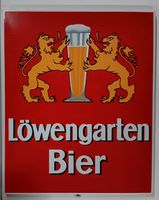 Emailschild Bier Brauerei Löwengarten Rorschach