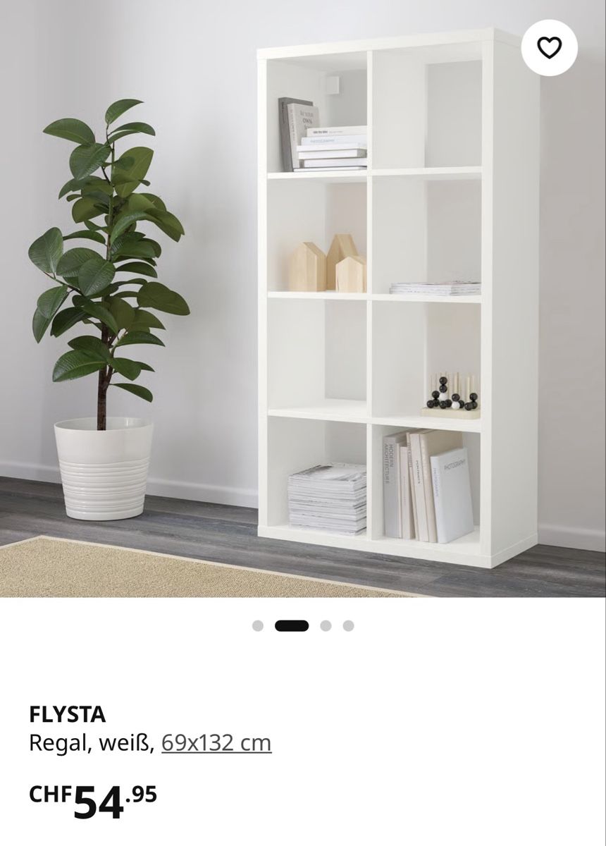 Ikea Scaffali: Flysta Regal weiss – Usato da Meilen venduto da pen_9tsz