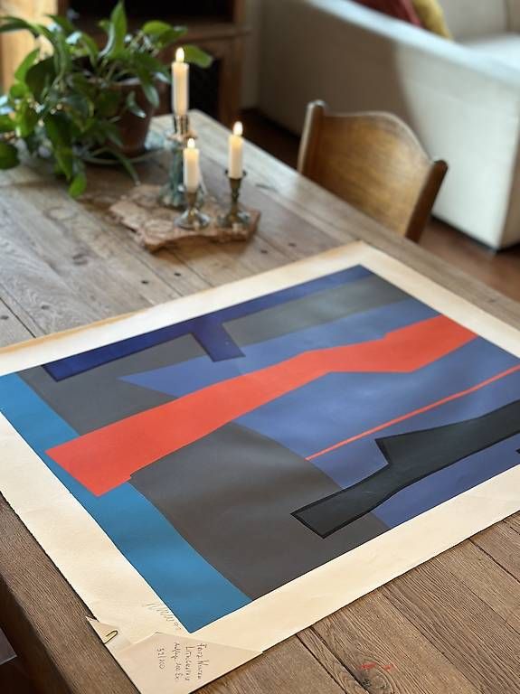 Grafiken & Lithographien: Lithografie "Rote Linie" von Fritz Winter  – Gebraucht aus Basel von ele_pc7g
