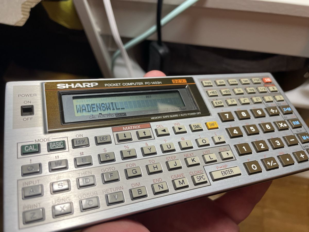 PCs: Sharp PC-1403H Pocket Computer – Gebraucht aus Wädenswil von dai_2bcv 1