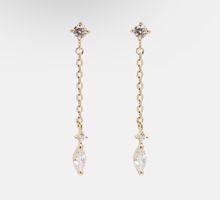 Ohrringe aus Gelbgold 375 mit Zirkonia Steinen ✨ Neu OVP
