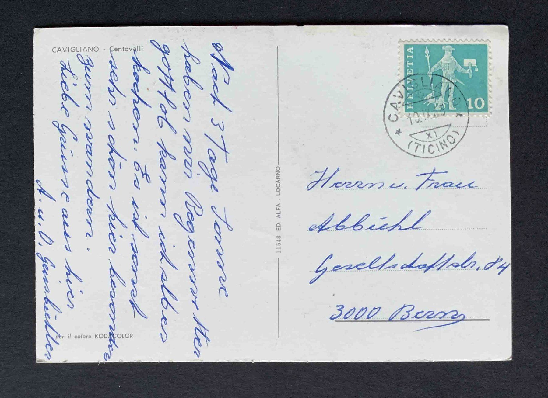 Cartoline postali: AK CAVIGLIANO Centovalli – Usato da Goldau venduto da artelier1 1