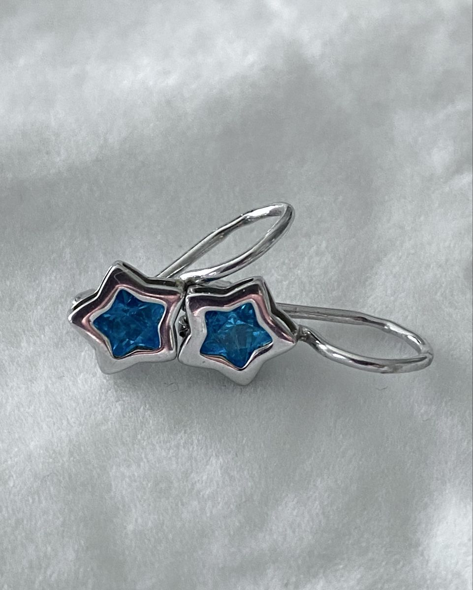 Orecchini pendenti & Orecchini a lobo: Kinder Ohrringe Silber Blau Stern – Usato da Ehrendingen venduto da Uxaxa 6