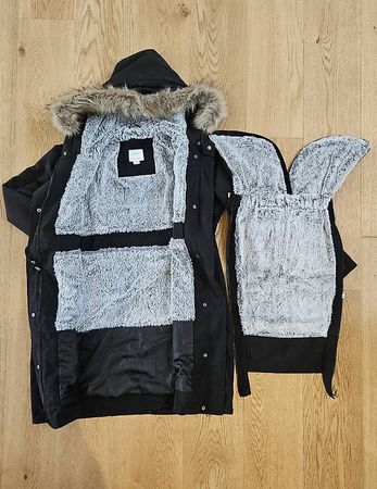 Seraphine black 3 in 1 winter maternity Parka