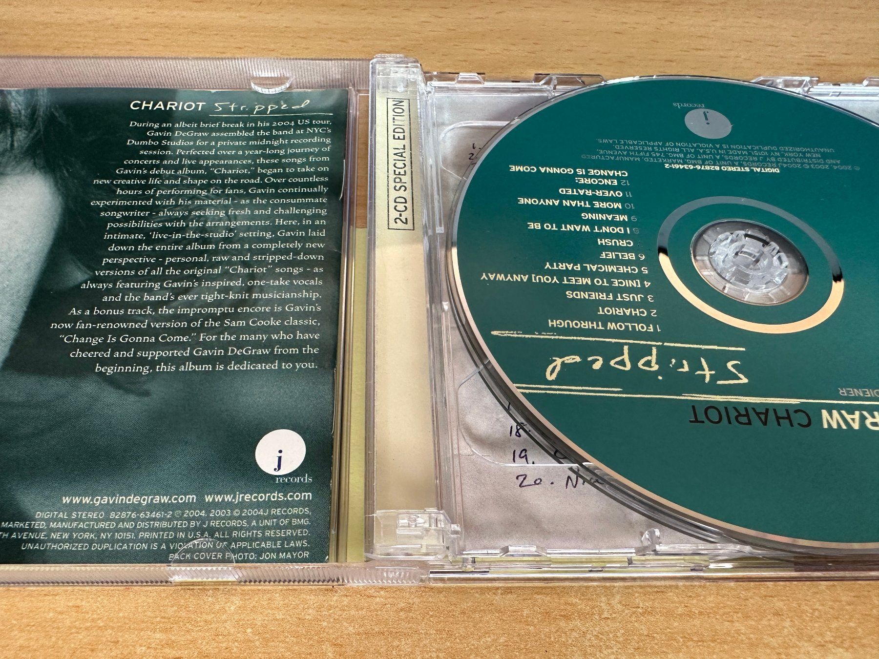 CD: Gavin DeGraw – Chariot - 2 CD – Usato da Rikon im Tösstal venduto da Alpenmutz 2