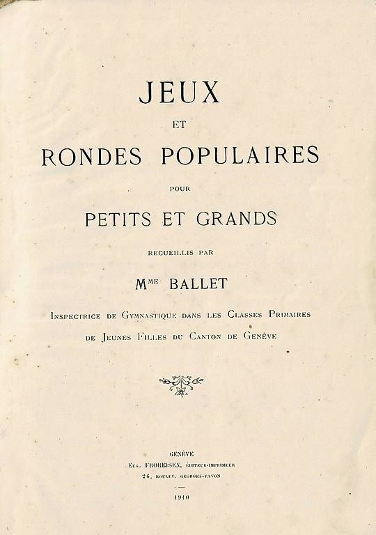 Bücher: Jeux et Rondes Populaires – Gebraucht aus Noréaz von Hallyday 2
