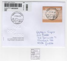 Brief FDC mit Holzmarke Nr. 1133 echt gelaufen m. Ankunftsst
