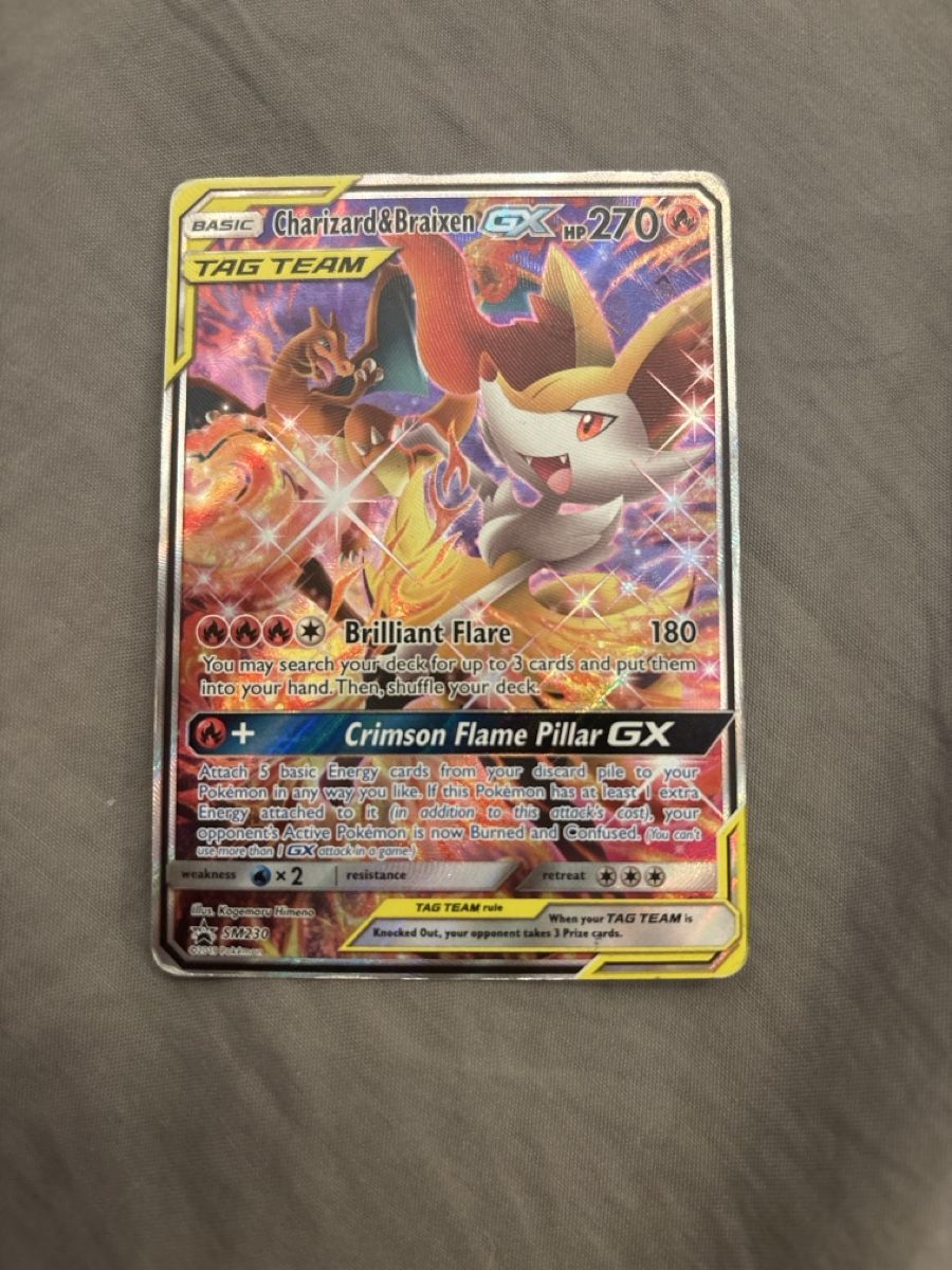 Pokémon Carte collezionabili: Charizard&Braixen GX tag team  – Usato da Günsberg venduto da Saendu26