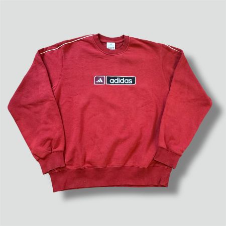 Adidas vintage 90s red sweatshirt pull pullover retro L