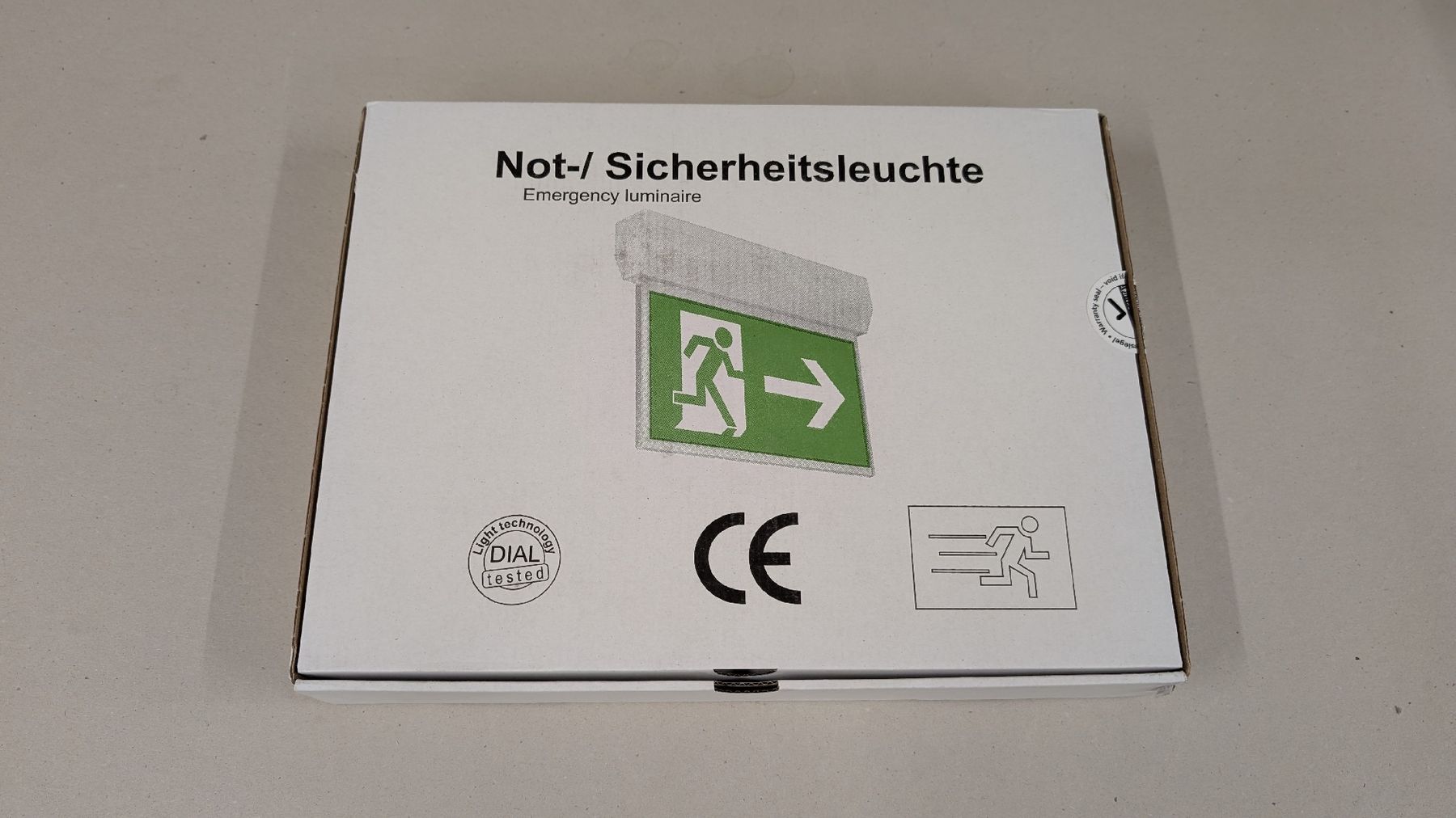 Lampade: Exit-Leuchte / Fluchtwegleuchte / Notleuchte – Nuovo e nell'imballaggio originale da Volketswil venduto da mar_c5pv