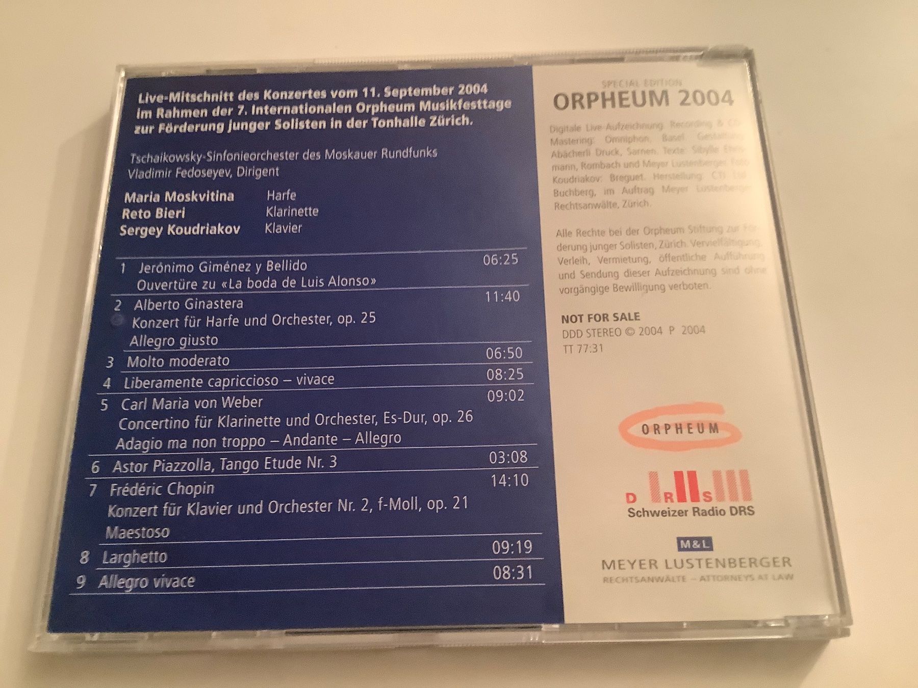 CD: Orpheum 2004 Schlusskonzert – Usato da Dübendorf venduto da Troll_88 1