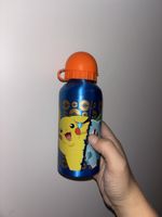 Trinkflasche Pokémon Aluminium blau orange guter Zustand