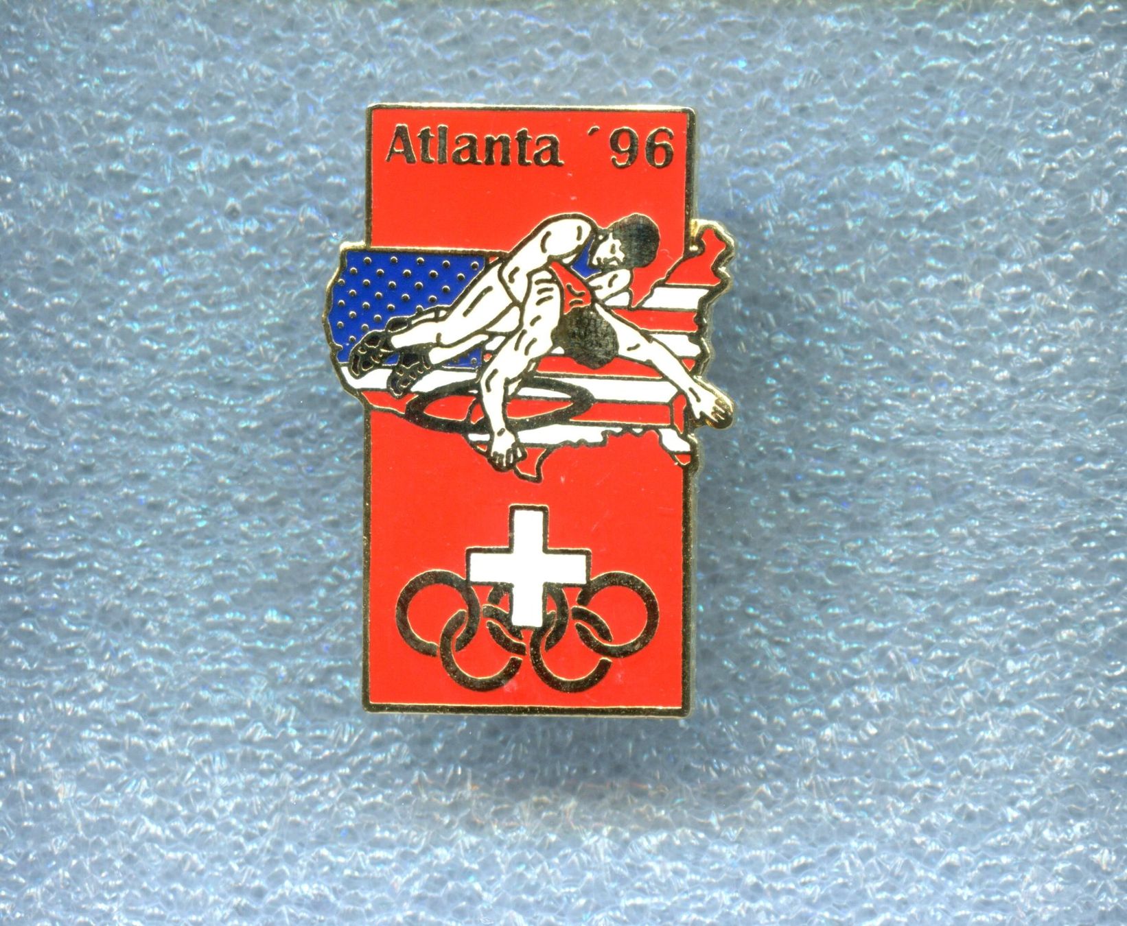 Placchette & Badge: Olympiade Atlanta '96  RINGEN – Usato da Winterthur venduto da Sammleroase