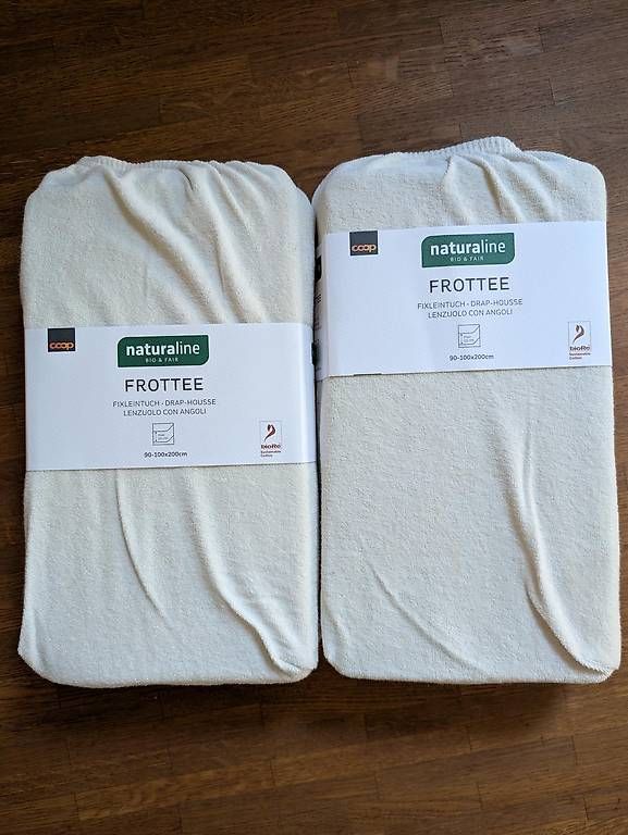 Coop Linge de lit: 2x Bio Fixleintuch Frotte 90x200 kitt – Neuf avec emballage d'origine à Bern par zimmj86