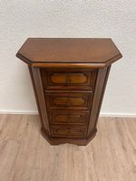 Vintage Beistellkommode in Nussbaumoptik mit 4 Schubladen