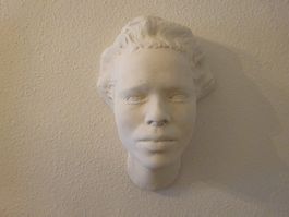 Gips Portrait Skulptur / Monogramm: A.J. 1943