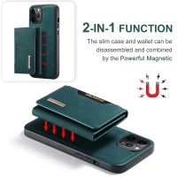 iPhone 13 pro max Abnehmbare 2 in 1 Magnetische Hülle + Glas