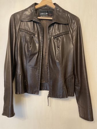 Marc Cain Lederjacke braun Grösse N3 Kalbsnappa Leder