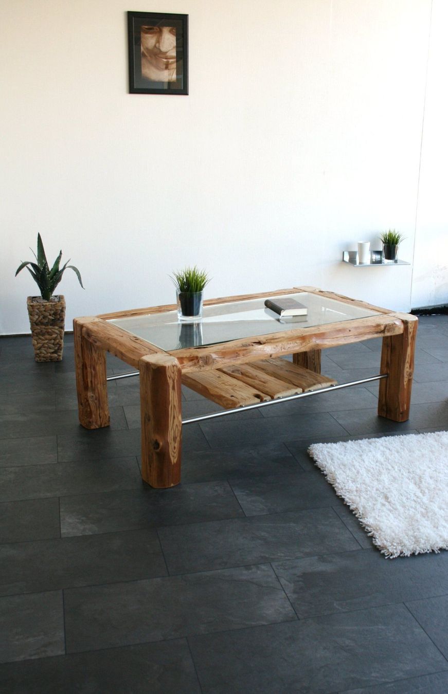 Tische: Couchtisch Glas & Holz - Wooden Coffee Table – Gebraucht aus Zürich von Miki_Schreiner