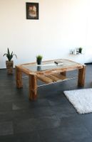 Couchtisch Glas & Holz - Wooden Coffee Table
