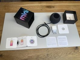 Apple HomePod mini Spacegrau mit OVP und Zubehör, neuwertig 