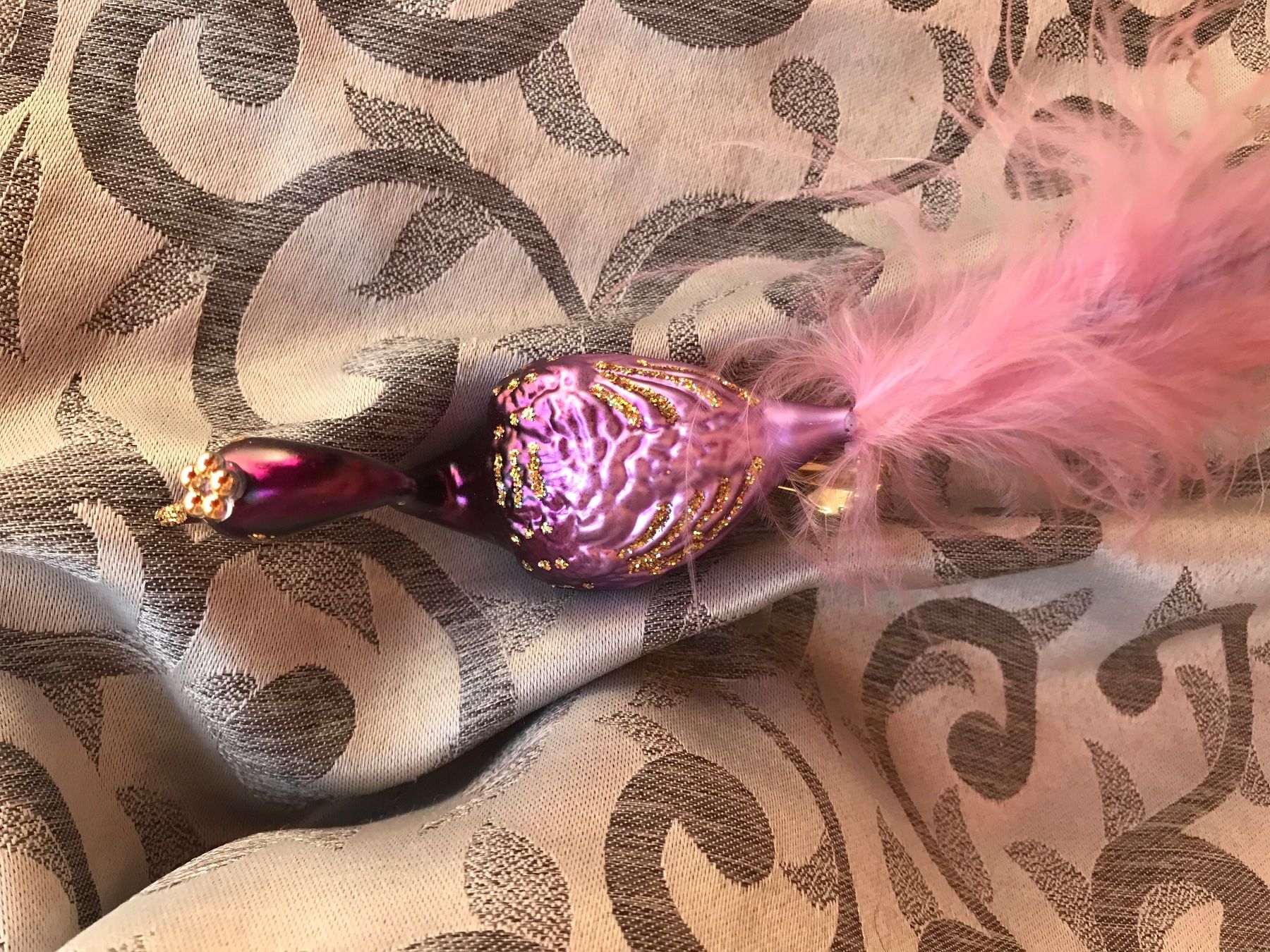 Tutte le decorazioni: Pfau lila- rosa Christbaumschmuck Vogel – Nuovo e nell'imballaggio originale da Alpnach Dorf venduto da marvo 4