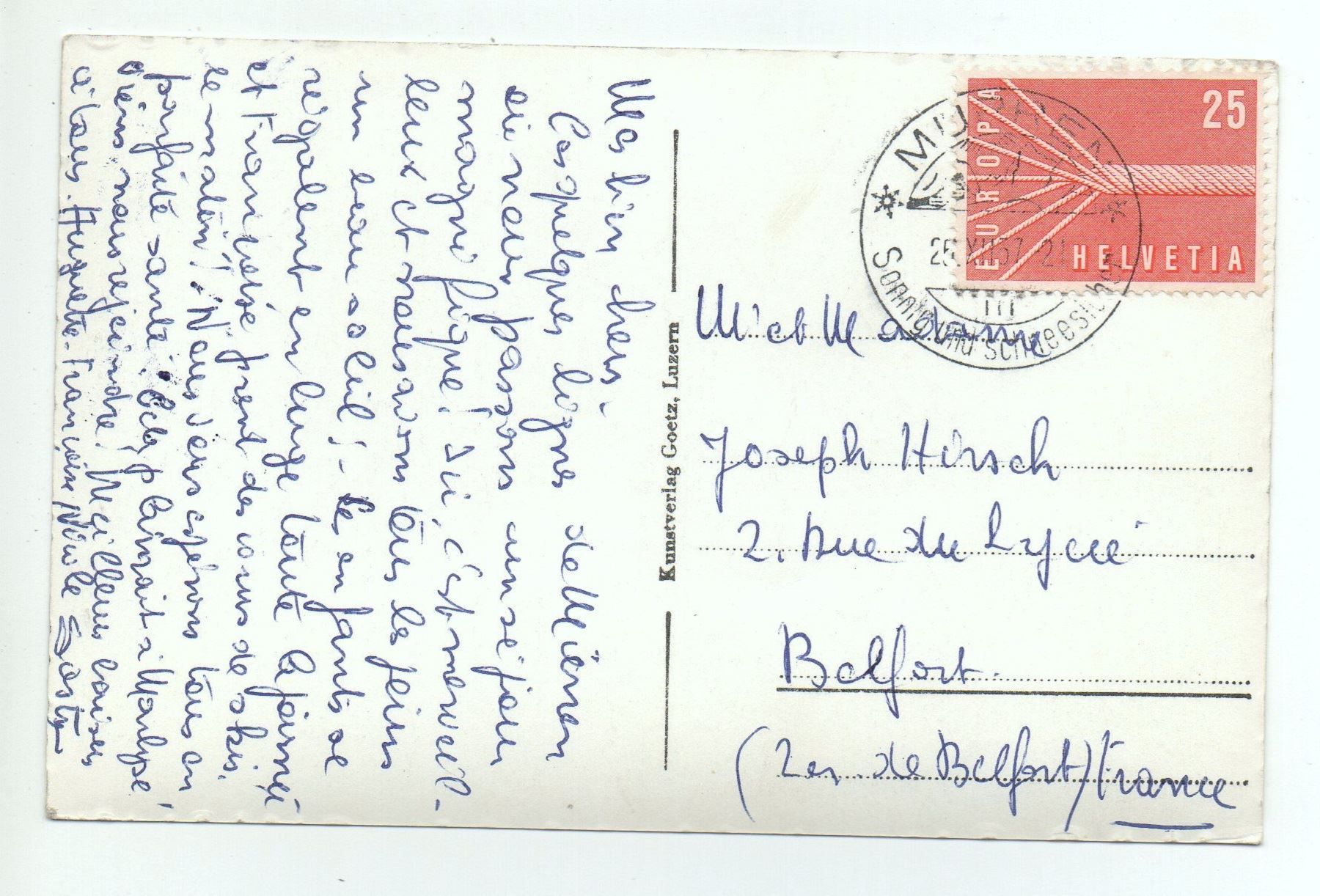 Cartoline postali: MÜRREN Hotel Eiger mit Eiger und Mönch – Usato da Jona venduto da philajona 1