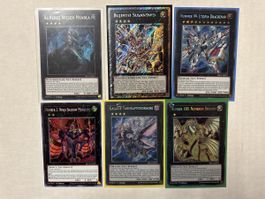 Yugioh XYZ Paket 6 X Secret Rare in gutem Zustand!