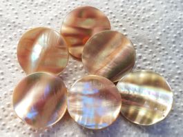 Opalisierende grosse Perlmuttknöpfe mit Öse, 23mm
