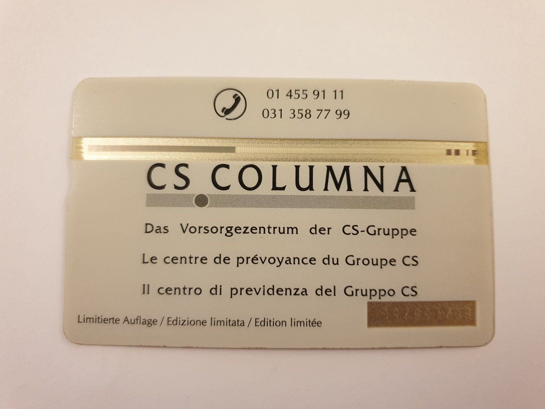 Cartes de téléphone: CS Columna 602L – D'occasion à Rain par chesz 1