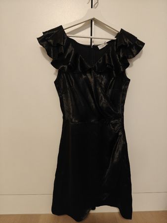 Elegantes Cocktailkleid ✨ - Schwarz - Satin-optik - Gr.M/L