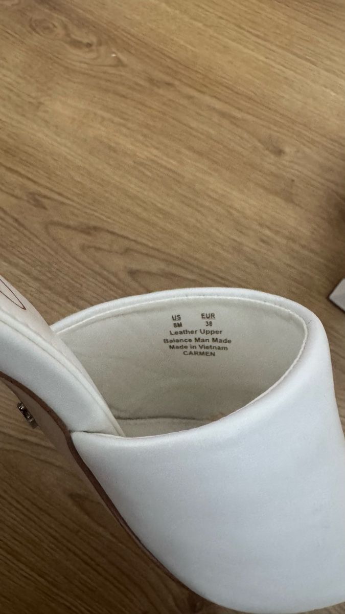 Sam Edelman Damenschuhe: Sam Edelman White Leather Mules – Gebraucht aus Dinhard von emi_6jdk 3
